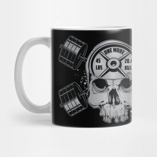 Heavy Metal Skull & Barbell Crossbones Mug